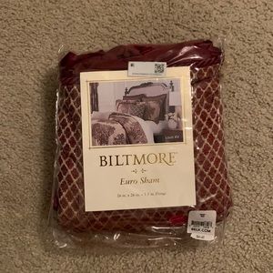 *NWT Biltmore Euro Sham - burgundy & gold
